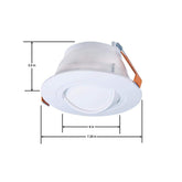 HALO RA 6 inch Integrated Recessed Ajustable Gimbal LED Light Kit, Canless, Selectable CCT (2700K, 3000K, 3500K, 4000K, 5000K), 600 Lumens White - Like New
